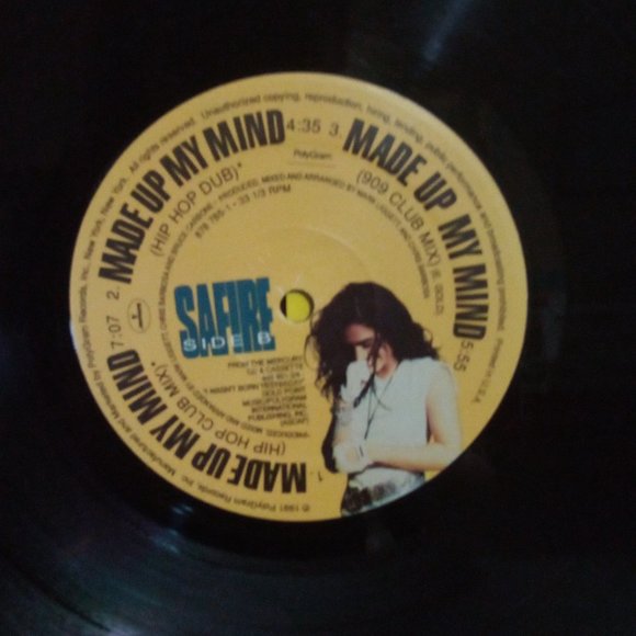 Sa-Fire Made Up My Mind Single Promo Use Only Vinyl Record - Picture 6 of 6